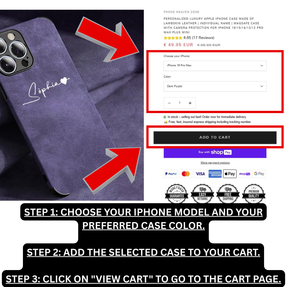 Étui Apple iPhone de luxe personnalisé en cuir d'agneau | Nom personnalisé | Étui MagSafe avec protection d'appareil photo pour iPhone 13 14 15 Pro Max Plus