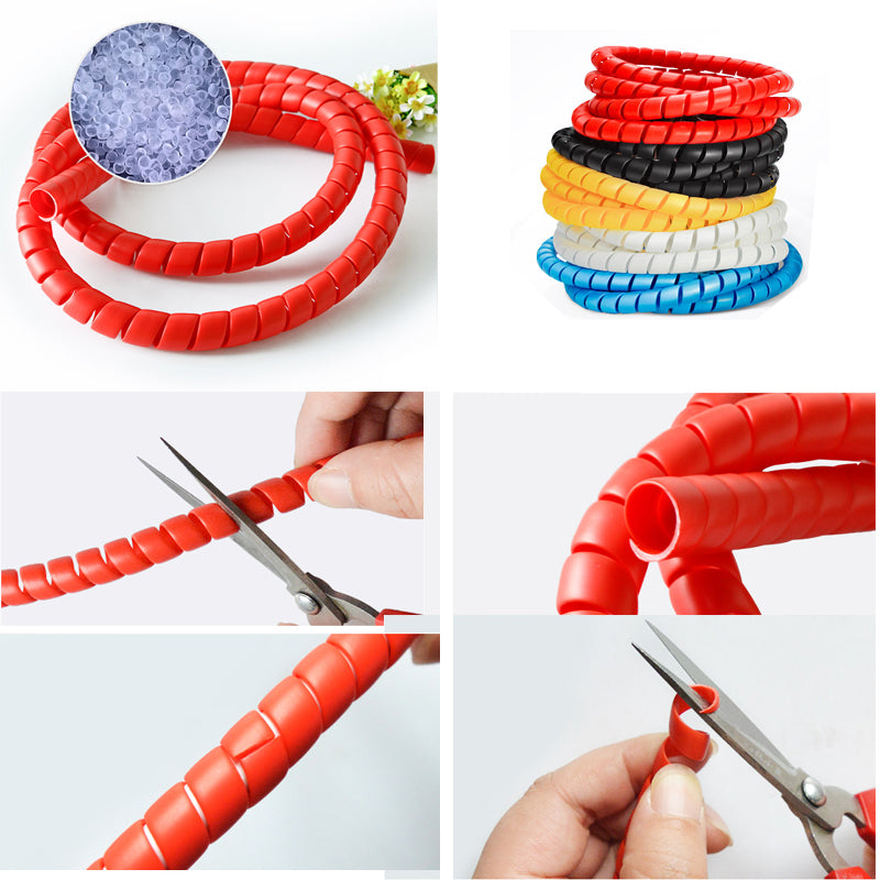 Premium 1/12 Stück Kabelschutz: Universaler Silikon Datenkabel Spiralwickler für Apple iPhone, USB Ladegerät – Drahtkabel