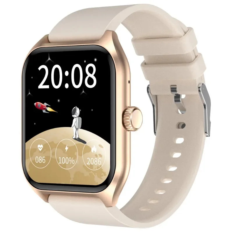 Montre intelligente d'appel vocal de haute qualité pour hommes, surveillance de la santé, étanchéité IP68, notifications intelligentes, assistant vocal, montre intelligente pour femmes