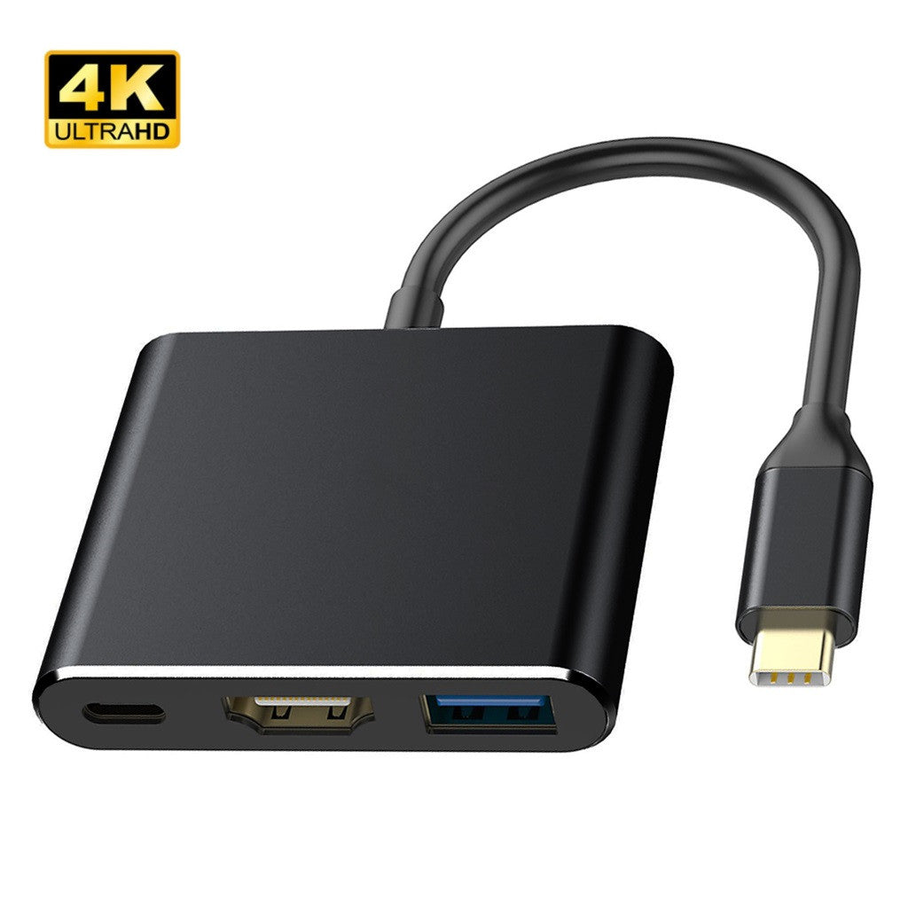 Hub USB-C 3-en-1 : répartiteur Type-C vers HDMI, station d'accueil USB 3.0 de haute qualité pour MacBook Air/Pro, Samsung - Hub USB-C vers HDMI