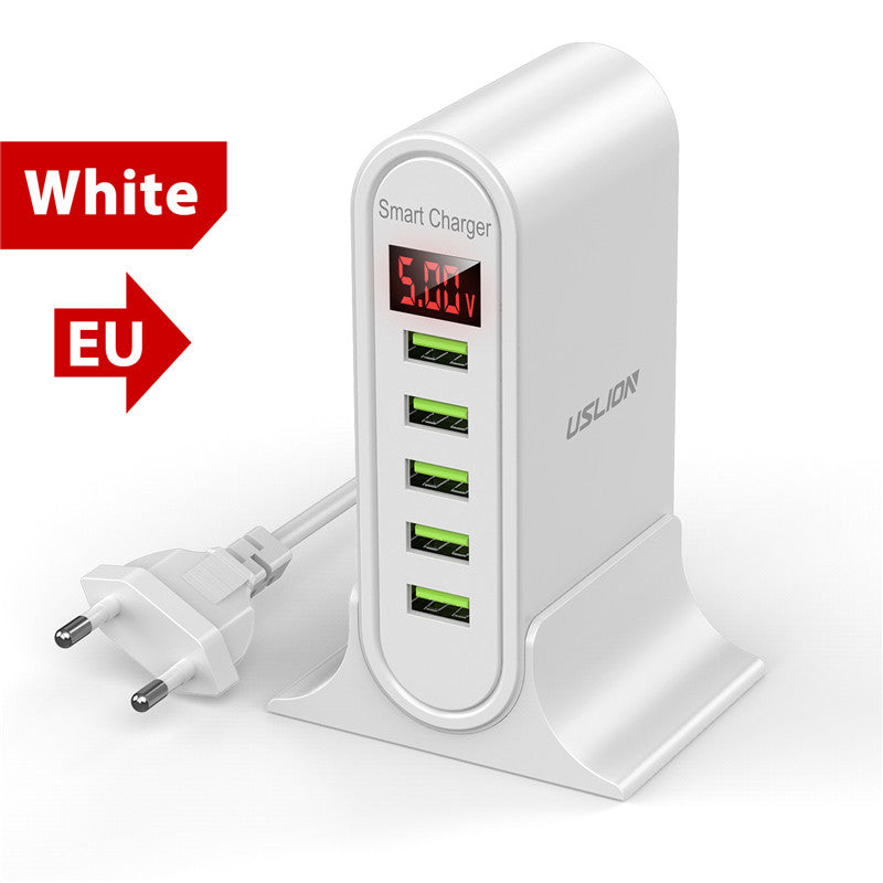 Chargeur rapide GaN 140 W : station de recharge de bureau haut de gamme | Station d'accueil pour station de charge 5 ports USB ASOMETECH | Ordinateur portable, MacBook, iPhone, Samsung