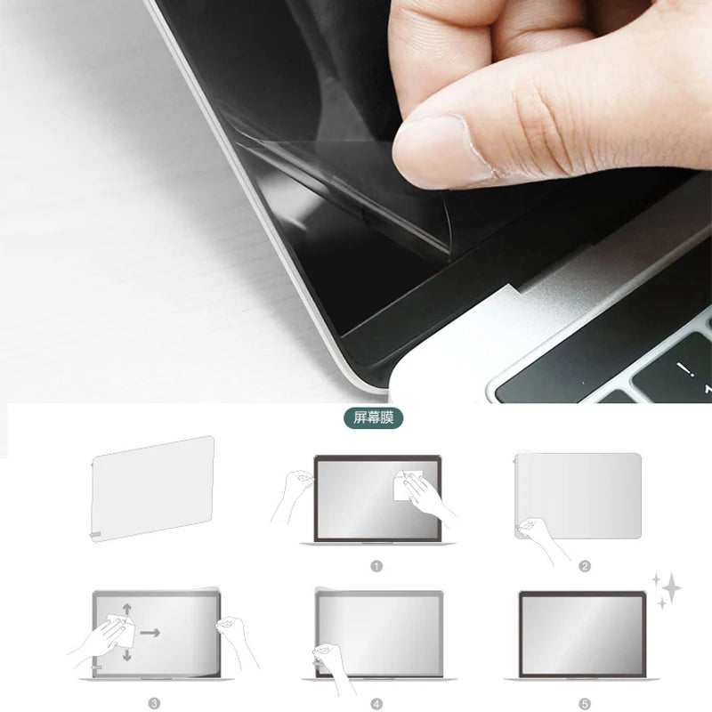 Premium Anti-Scratch Laptop Touchpad Protector: High-Quality, Clear Sticker for MacBook Air/Pro/M3/M2/M1: 16,14,13-inch | 2024/2023/2022/2020 Series Hartschale- Includes Touch Bar, Air, Pro Models