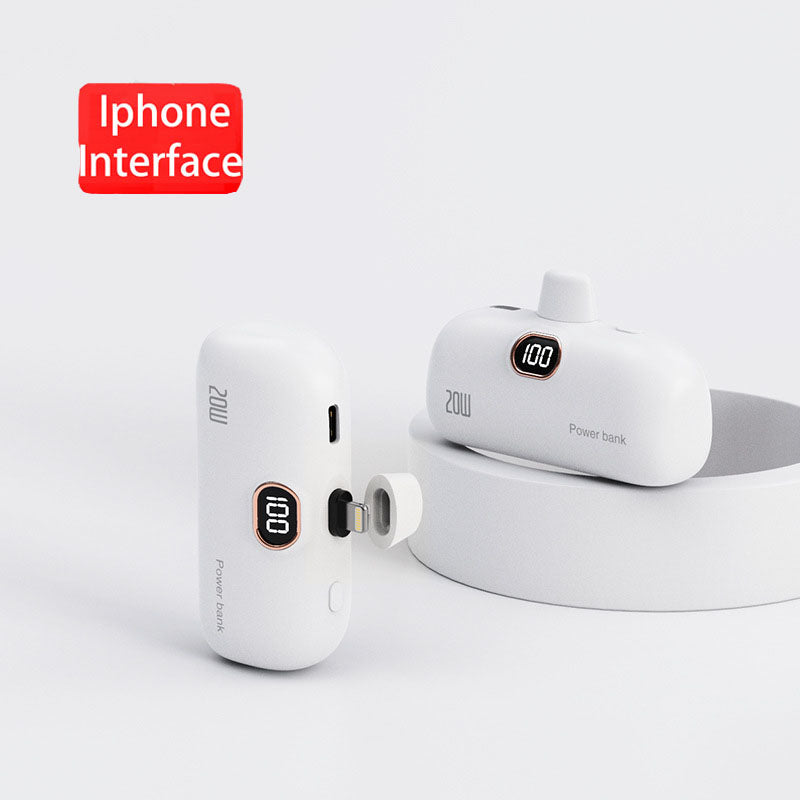 Premium Mini Power Bank 5000mAh - Chargeur QC PD Charge rapide pour Apple iPhone 15, 14, 13, 12, 11 Pro Max Plus Mini | Batterie externe, chargeur portable pour iOS, iPhone, Android et Samsung