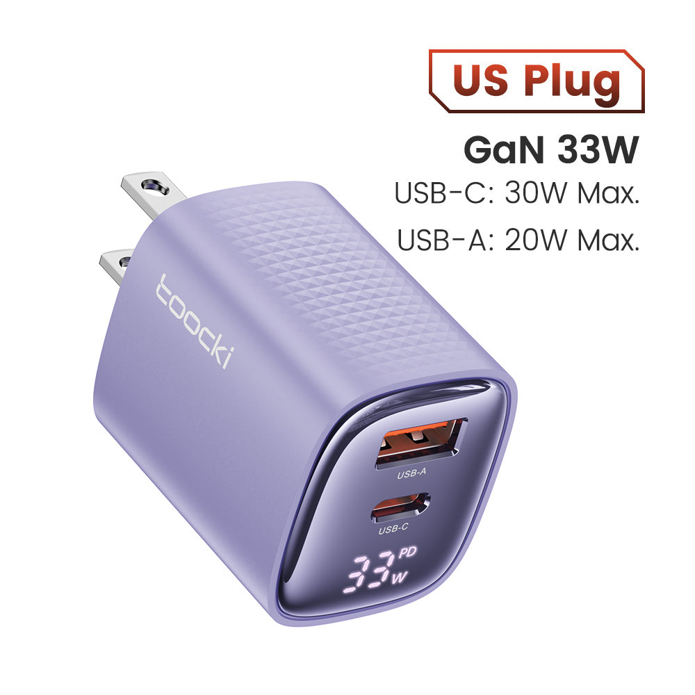 Premium Tech GaN USB Type C Charger 65W 45W PPS PD QC 4.0 | Fast Charger for Smartphones, Apple iPhone, Samsung, iOS & Android MacBook, Laptop, iPad, AirPods, Tablet, iOS