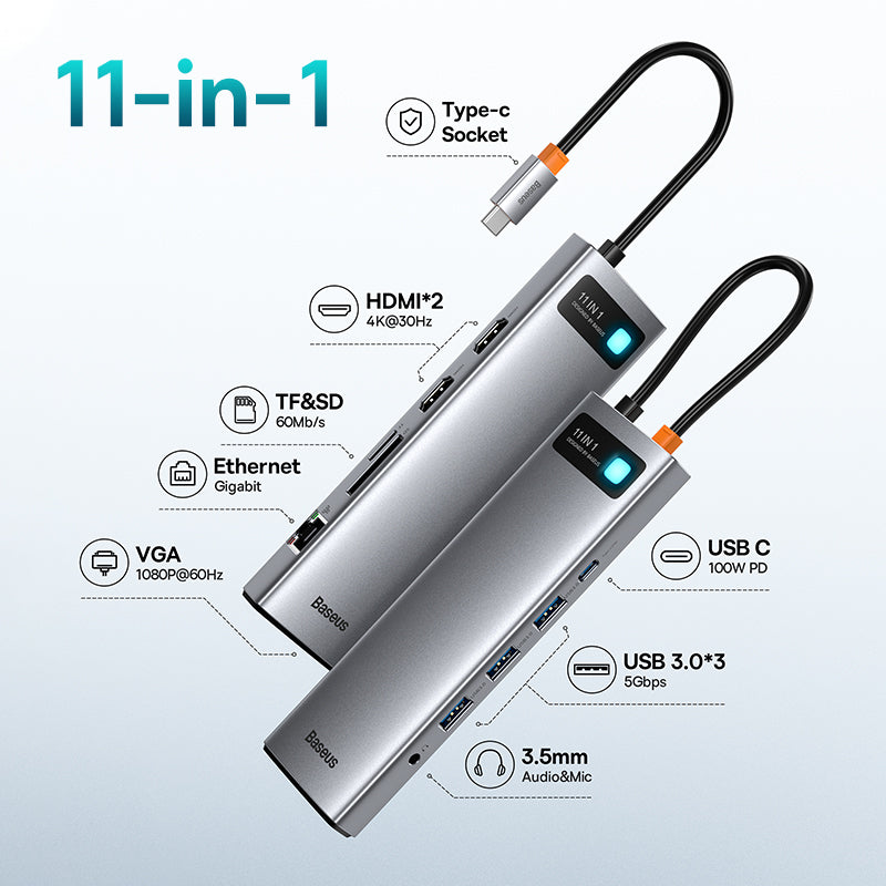 Premium USB C Hub 10Gbps: Typ-C zu HDMI, USB-Adapter, Ethernet-Port, Docking Station für MacBook Air, USB-Splitter – Kompatibel und Leistungsstark - Phone Heaven Zone