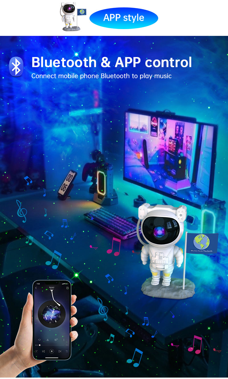 Hochwertiges Astronaut Sternenprojektor Nachtlicht mit Fernbedienung