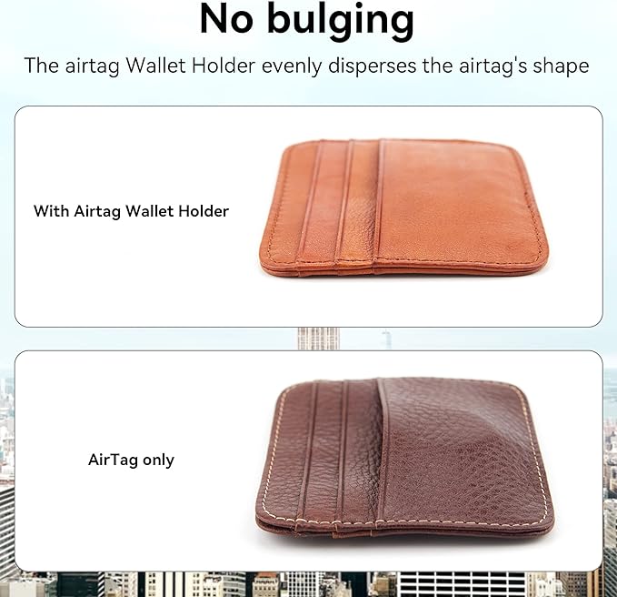 Premium Apple AirTag Brieftaschenhalter & Hülle, 2er Pack: Dünner AirTag Brieftaschenclip, Case für Apple Airtags, GPS-Tracker