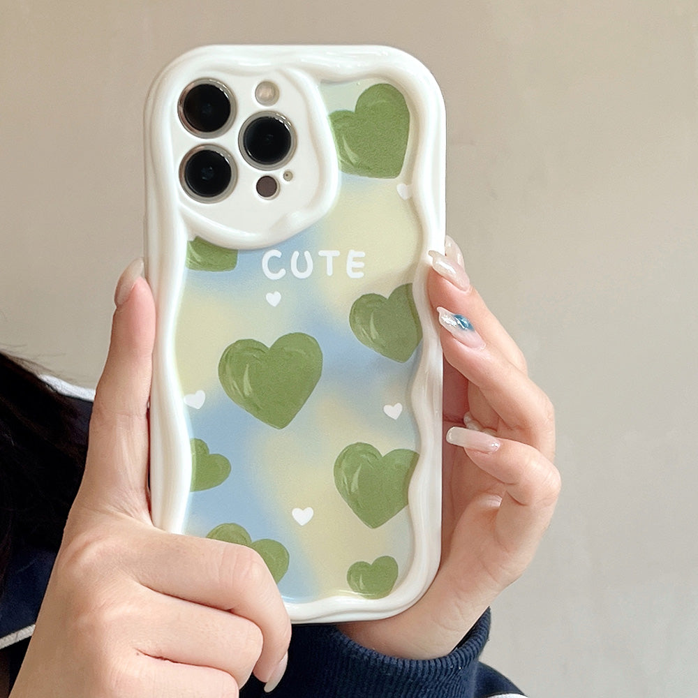 Beautiful White Heart Design Makeup Mirror iPhone Case | MagSafe-Compatible Protective Case with 360-Degree Protection and Camera Lens Cover for Apple iPhone 16/16e, 15, 14, 13, 12 Pro Max, Pro, Plus & Mini Cover | Armor Case and Bumper Cover