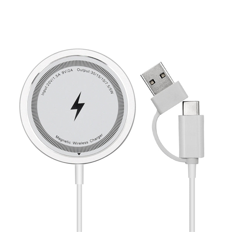 Chargeur magnétique sans fil MagSafe | Tapis de charge rapide 30 W pour Apple iPhone, AirPods, station d'accueil pour chargeurs de téléphone MagSafe iPhone
