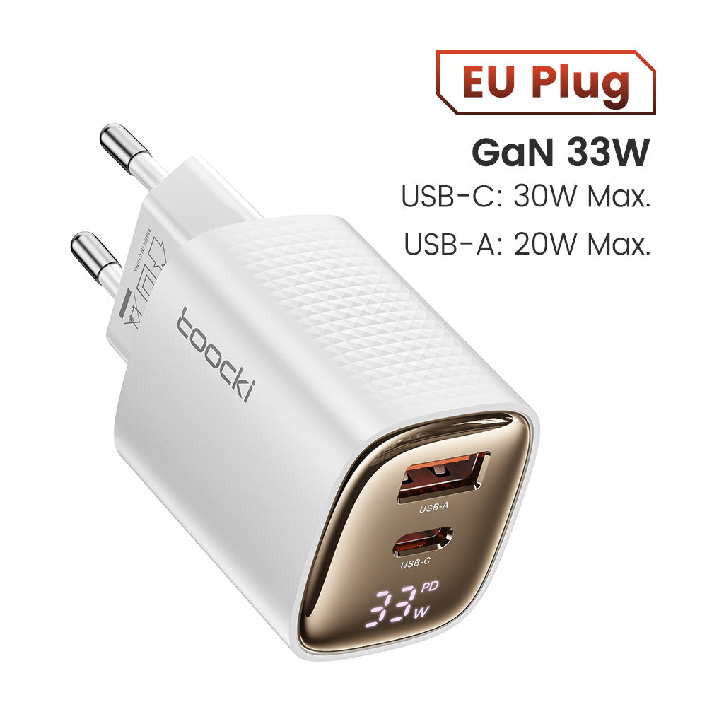 Premium Tech GaN USB Type C Charger 65W 45W PPS PD QC 4.0 | Fast Charger for Smartphones, Apple iPhone, Samsung, iOS & Android MacBook, Laptop, iPad, AirPods, Tablet, iOS