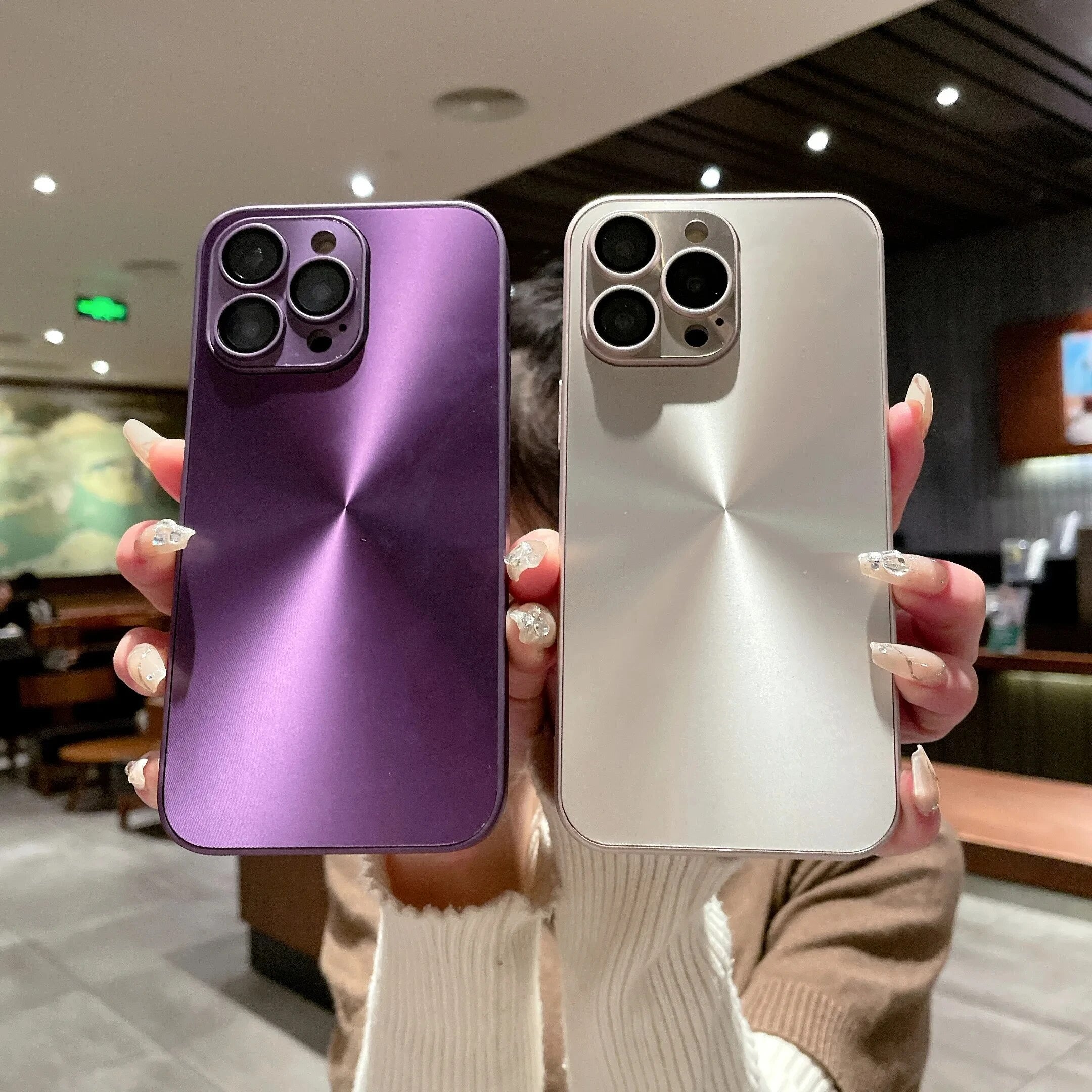 Premium Blinkende Aurora Einfarbige Handyhülle, MagSafe, Abdeckung, | Apple iPhone 15/14/13/12/11 Pro Max Plus - Schlanke Matte Stoßfeste Hardcover Schutzhülle - Phone Heaven Zone