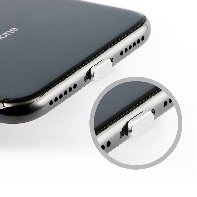 Premium Metall-Staubschutz für iPhone 15/14/13/12 Pro/Max/Plus/Mini | Ladeanschluss-Schutz, kompatibel mit iPhone & iPad
