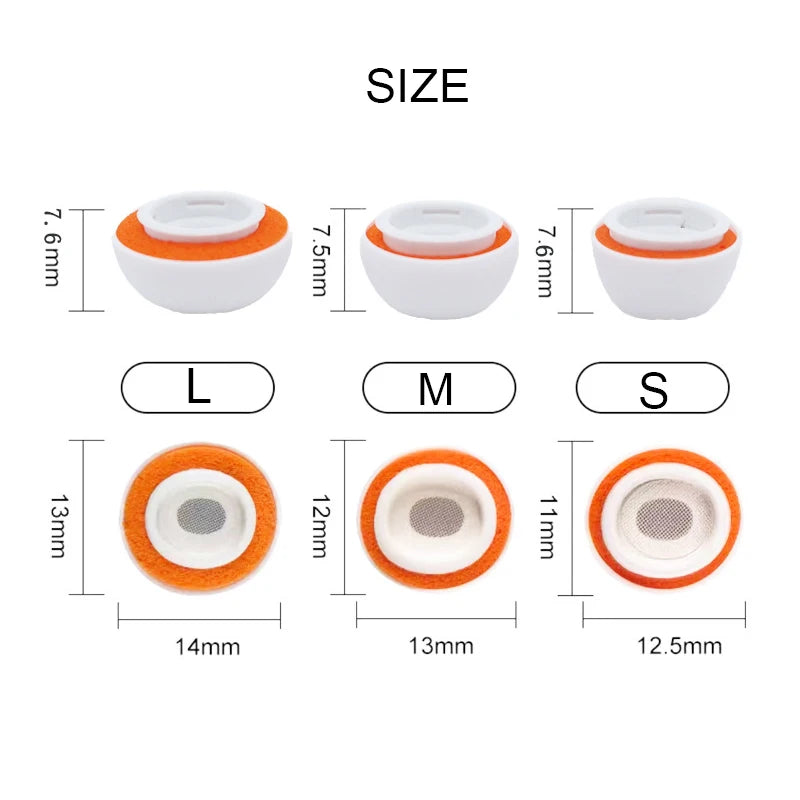 Embouts auriculaires en mousse à mémoire de forme et coussinets en silicone de qualité supérieure pour Apple AirPods Pro, 1, 2, 3 : remplacement en tailles XS, S, M, L - Embouts auriculaires haut de gamme confortables