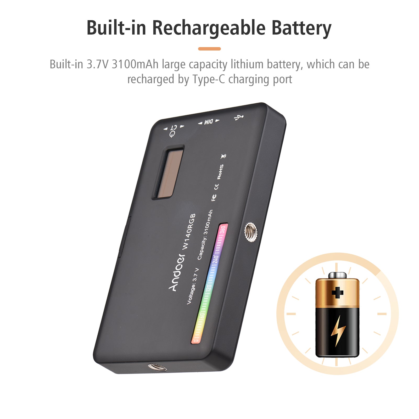 Premium RGB LED Video Licht Fotografie Füllen Kamera Beleuchtung Panel CRI95+ 2500-9000K LCD Display Kalter Schuh Für Vlog