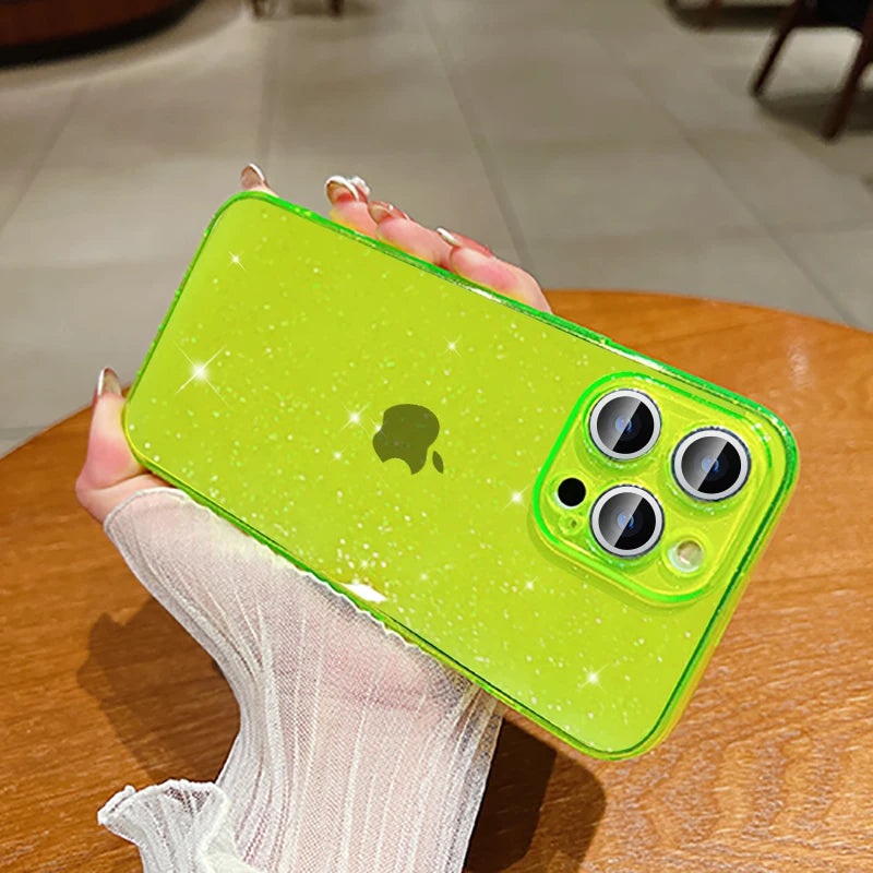 Étui antichoc transparent de luxe Bling Glitter pour Apple iPhone | Élégant et protecteur