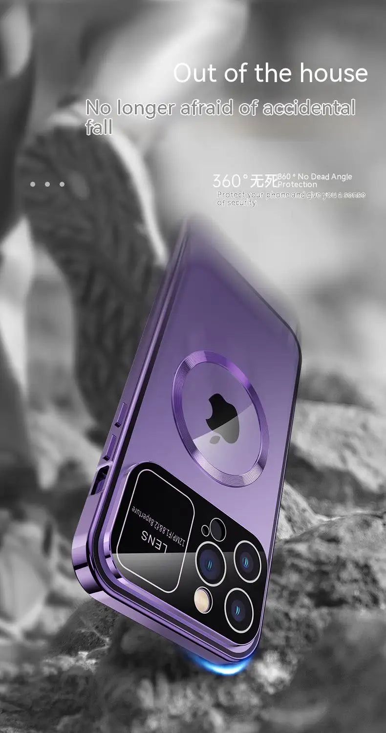 iPhone Case with MagSafe: Premium Double-Sided HD Glass Case with Wireless Charging and Camera Lens Protection | Shockproof Cover with Magnetic Armor for Apple iPhone 16/16e, 15, 14, 13, 12 Pro Max, Pro, Plus & Mini | Luxury Phone Case