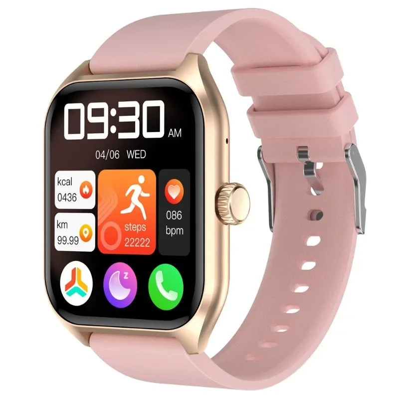 Montre intelligente d'appel vocal de haute qualité pour hommes, surveillance de la santé, étanchéité IP68, notifications intelligentes, assistant vocal, montre intelligente pour femmes