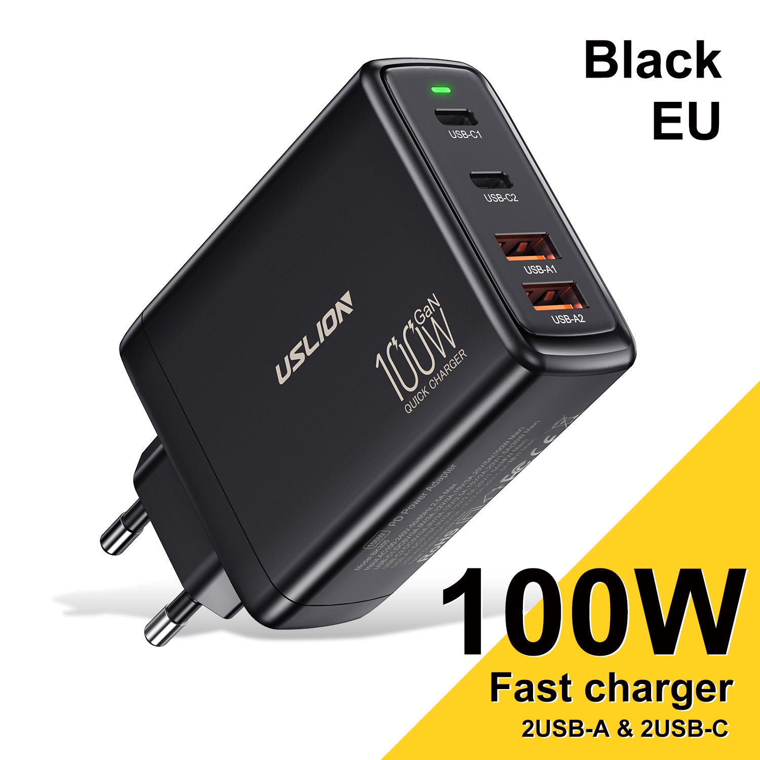 Premium 65W Gan Charger Desktop Fast Charger | 4-in-1 Laptop & Mobile Adapter for Smartphones, Apple iPhone, Samsung, iOS & Android - Fast Charging