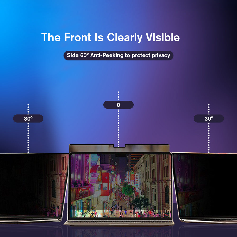 Filtre de confidentialité magnétique haut de gamme pour MacBook Air 13 15 M1 M2 et Pro 14 16 12 | Protecteur d'écran anti-espion et anti-éblouissant | Protecteur d'écran de confidentialité - Protège la vie privée