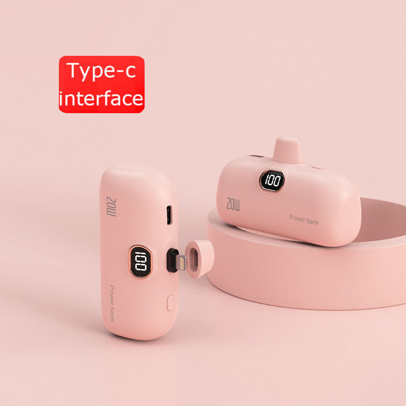 Premium Mini Power Bank 5000mAh - Chargeur QC PD Charge rapide pour Apple iPhone 15, 14, 13, 12, 11 Pro Max Plus Mini | Batterie externe, chargeur portable pour iOS, iPhone, Android et Samsung