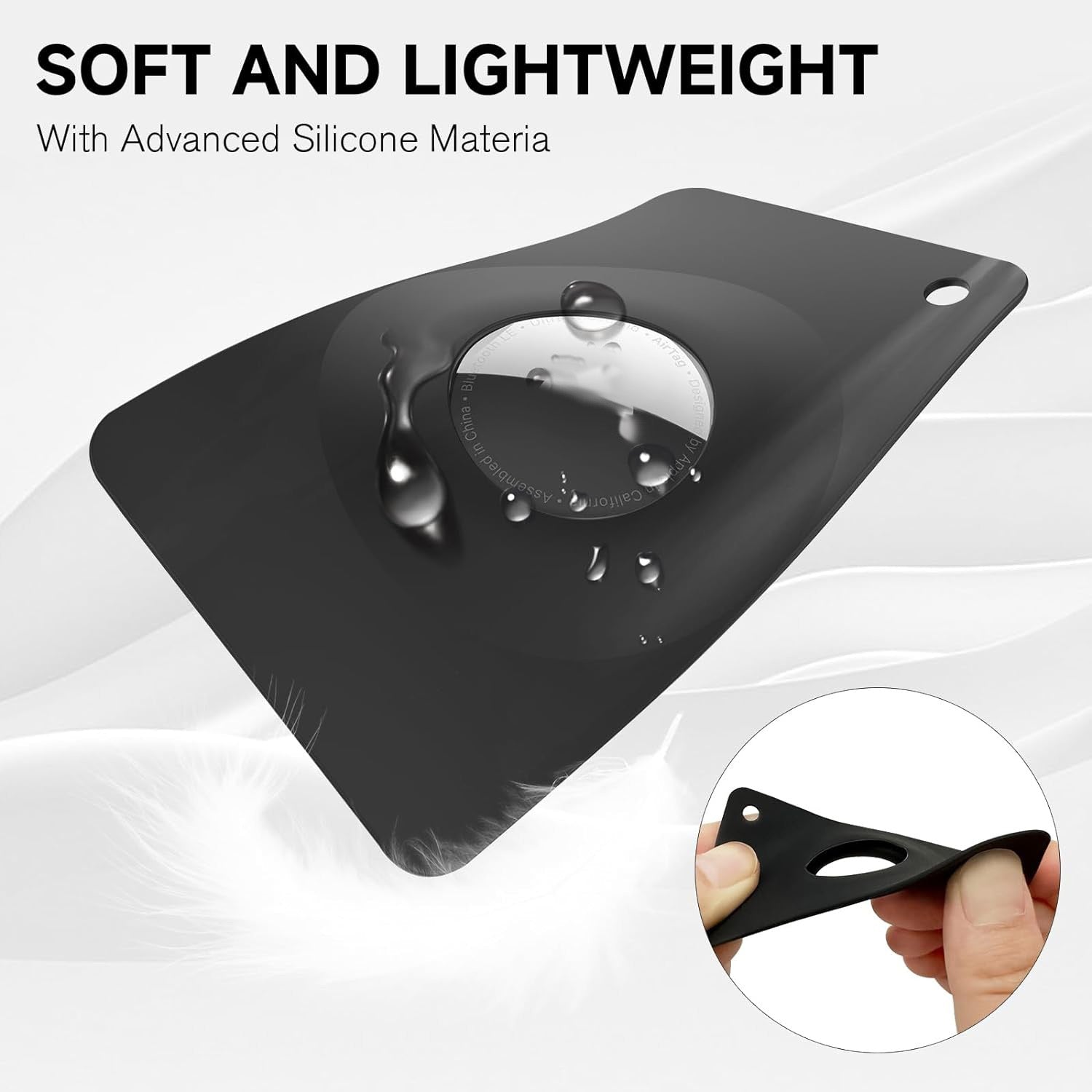 Premium Apple AirTag Brieftaschenhalter & Hülle, 2er Pack: Dünner AirTag Brieftaschenclip, Case für Apple Airtags, GPS-Tracker