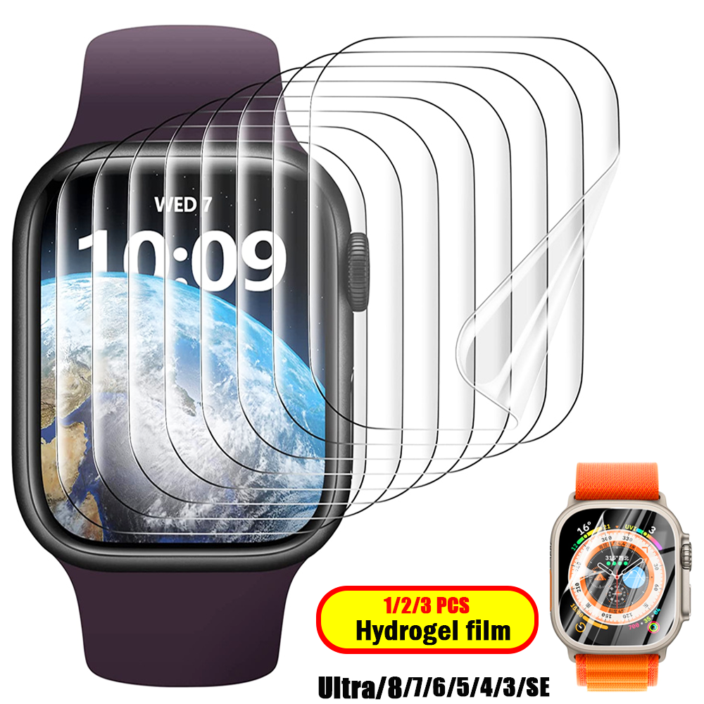 Displayschutzfolie für Apple Watch 44mm 40mm 45mm 41mm 38mm 42mm iWatch 6 SE 5 4 | Hochwertige HD Glasfolie, Schutzfilm