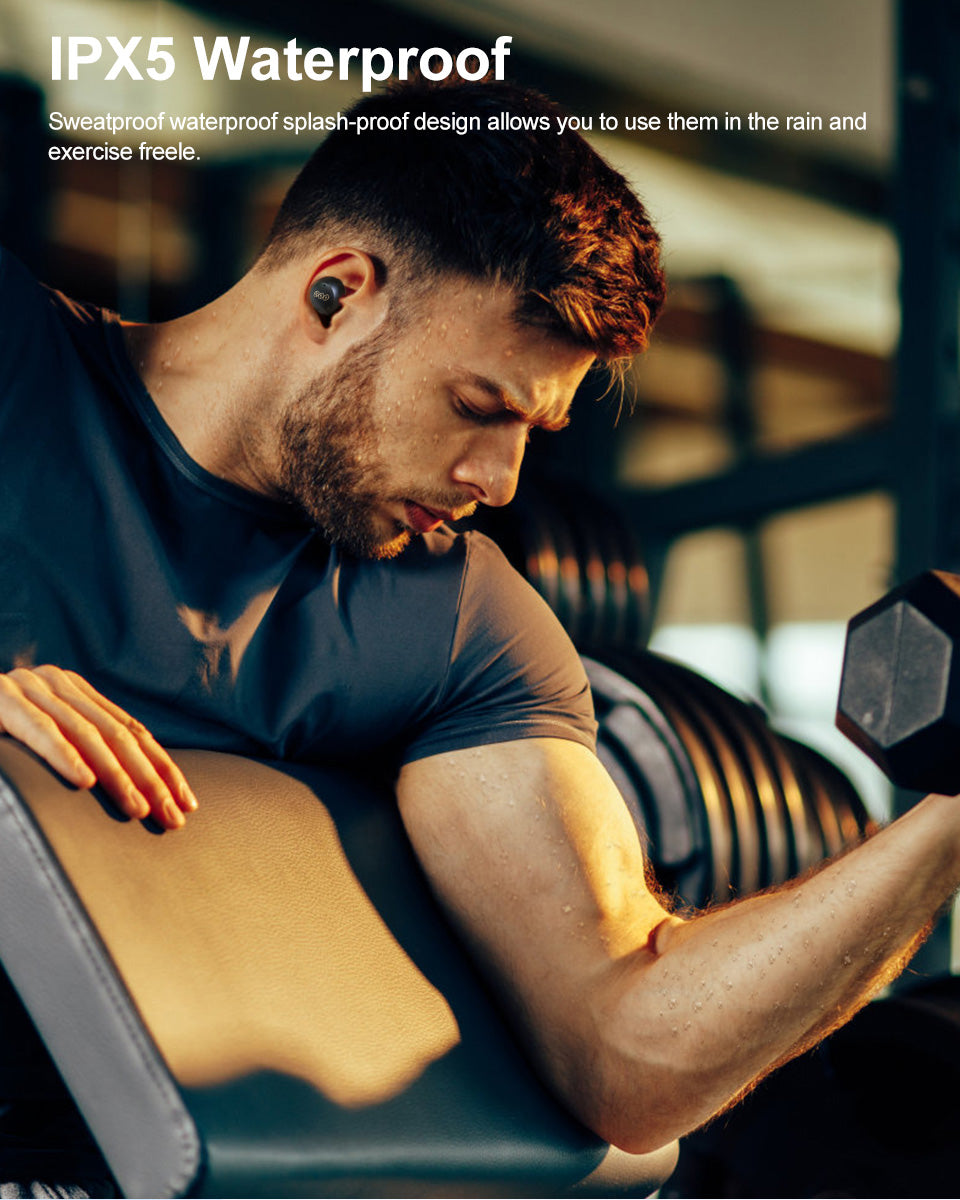 Hochwertige Drahtlose Kopfhörer mit 40dB Geräuschunterdrückung, TWS Ohrhörer, 6 Mikrofone, AI HD Anruf, Bluetooth 5.0, HiFi,