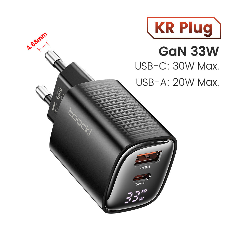 Premium Tech GaN USB Type C Charger 65W 45W PPS PD QC 4.0 | Fast Charger for Smartphones, Apple iPhone, Samsung, iOS & Android MacBook, Laptop, iPad, AirPods, Tablet, iOS