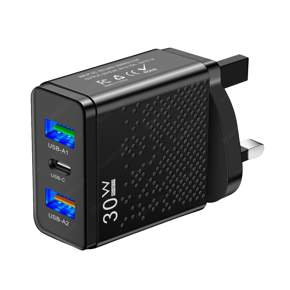 USB C Charger - 60W Power Delivery Quick Charge 3.0 Type-C Power Adapter for Smartphones, Apple iPhone, Samsung, iOS & Android Xiaomi,Huawei & Android - Qualcomm Quick Charge with 3 USB & 1 Type-C Port