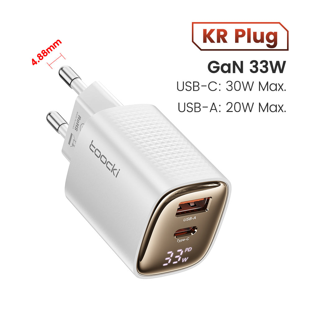 Premium Tech GaN USB Type C Charger 65W 45W PPS PD QC 4.0 | Fast Charger for Smartphones, Apple iPhone, Samsung, iOS & Android MacBook, Laptop, iPad, AirPods, Tablet, iOS