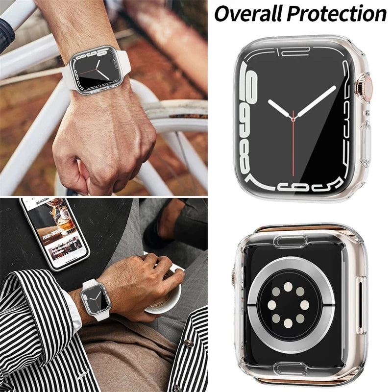 Premium Smart Devil Lot de 2 films souples entièrement adhésifs pour Apple iWatch 9/8/7, 41 mm/45 mm/SE/6/5/4, 44 mm/40 mm | Protecteur d'écran HD, installation facile