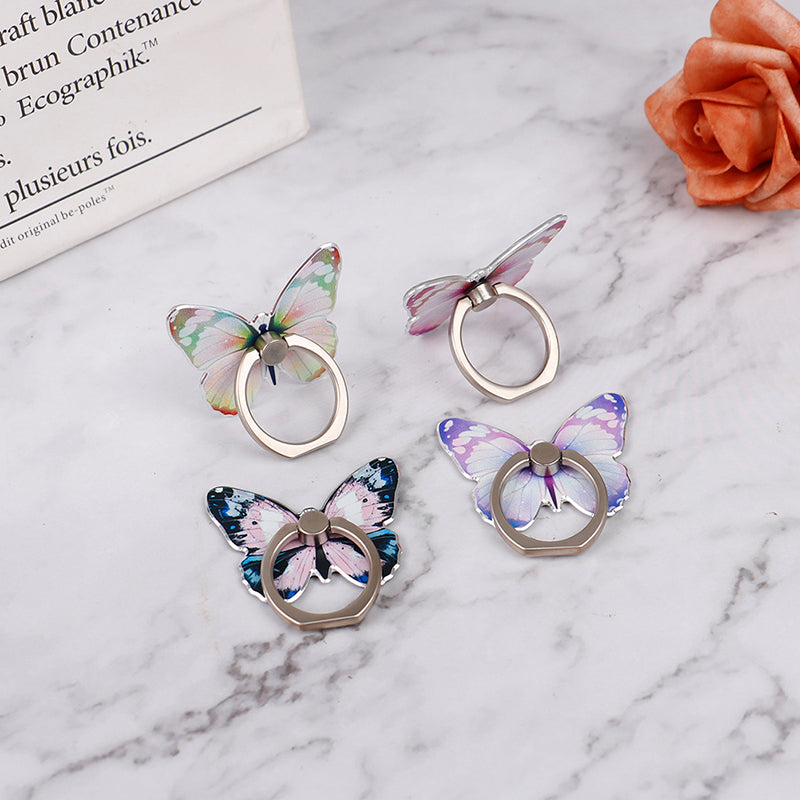 Premium Handy-Stand-Ring Schnalle, Schmetterling Cartoon, Niedlich & Kreativ: MagSafe-kompatibel für iPhone 15/14/13/12 Pro