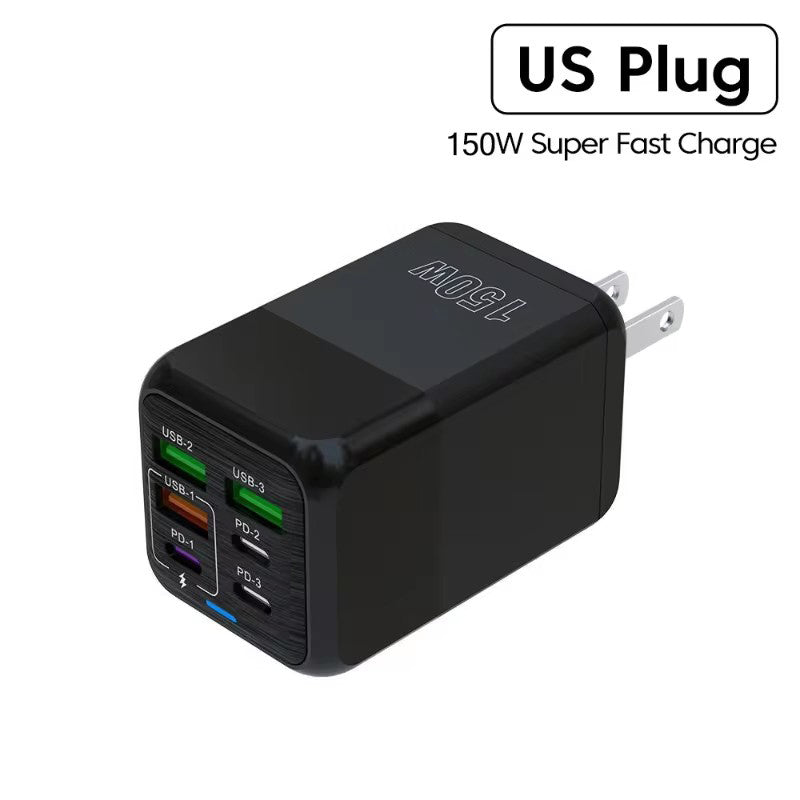 Premium 65W Gan Charger Desktop Fast Charger | 4-in-1 Laptop & Mobile Adapter for Smartphones, Apple iPhone, Samsung, iOS & Android - Fast Charging