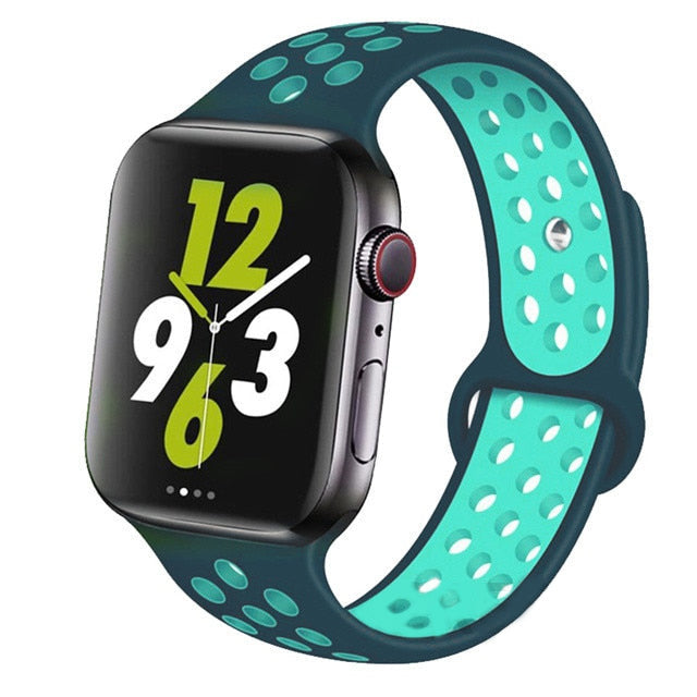 Premium Silikonarmband für Apple Watch 10/9/8/7/6/5/4/3/2/1 & Ultra 2/1, SE: 2024, 2023, 2022, 2021, 2020, 2019, 2018, 2017