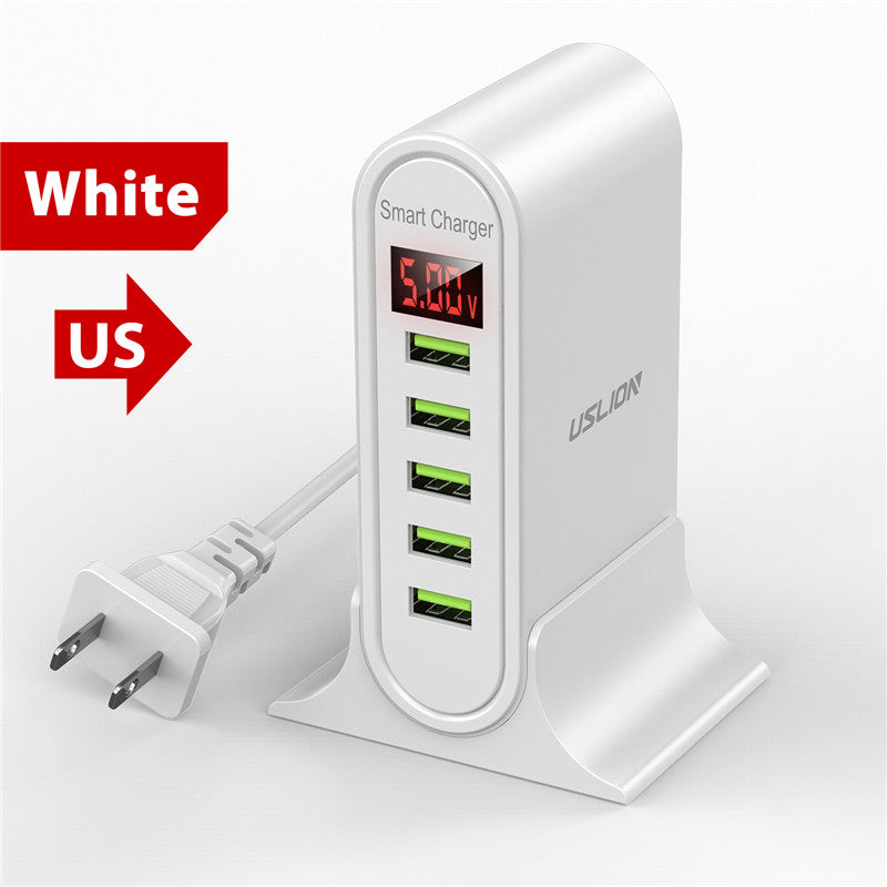 Chargeur rapide GaN 140 W : station de recharge de bureau haut de gamme | Station d'accueil pour station de charge 5 ports USB ASOMETECH | Ordinateur portable, MacBook, iPhone, Samsung