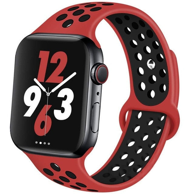 Premium Silikonarmband für Apple Watch 10/9/8/7/6/5/4/3/2/1 & Ultra 2/1, SE: 2024, 2023, 2022, 2021, 2020, 2019, 2018, 2017