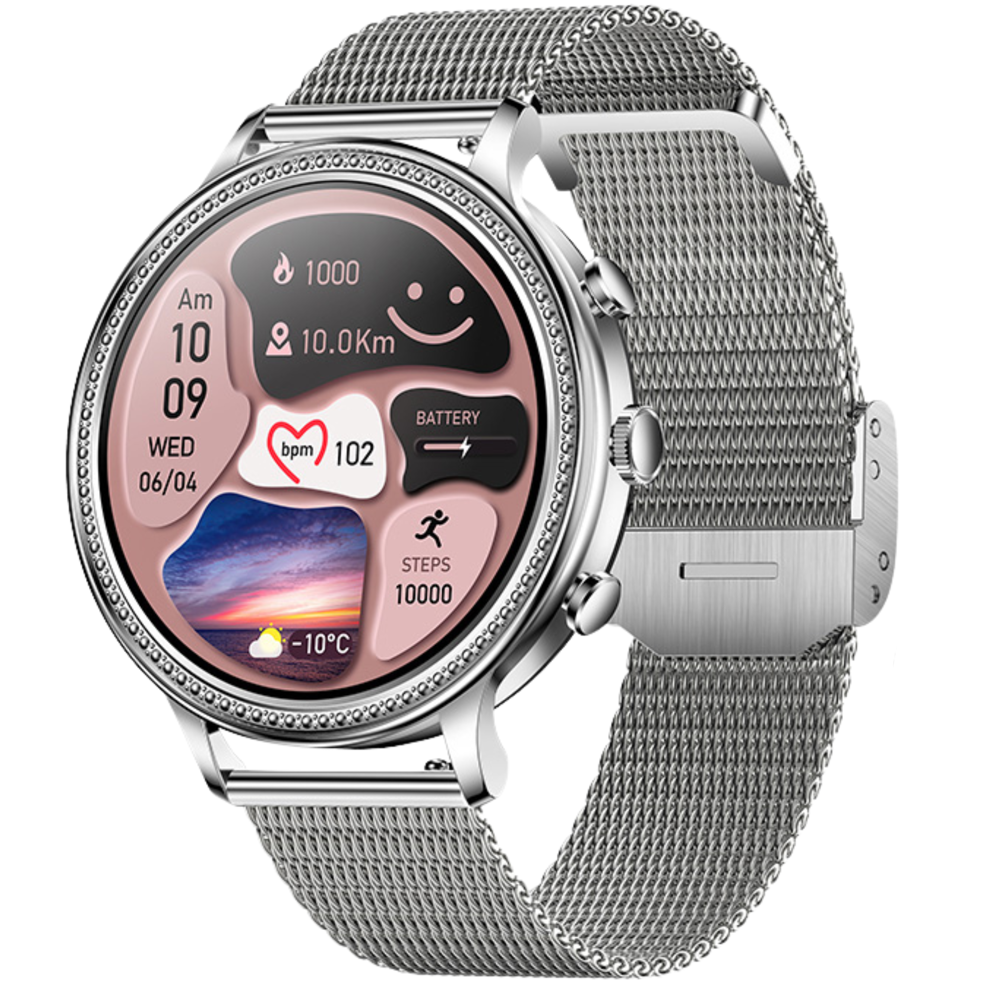 Luxury Lige Luxus Smartwatches für Frauen Bluetooth Anruf Telefon Gesundheitsmonitor Sport Smartwatch Geschenk | Limitierte