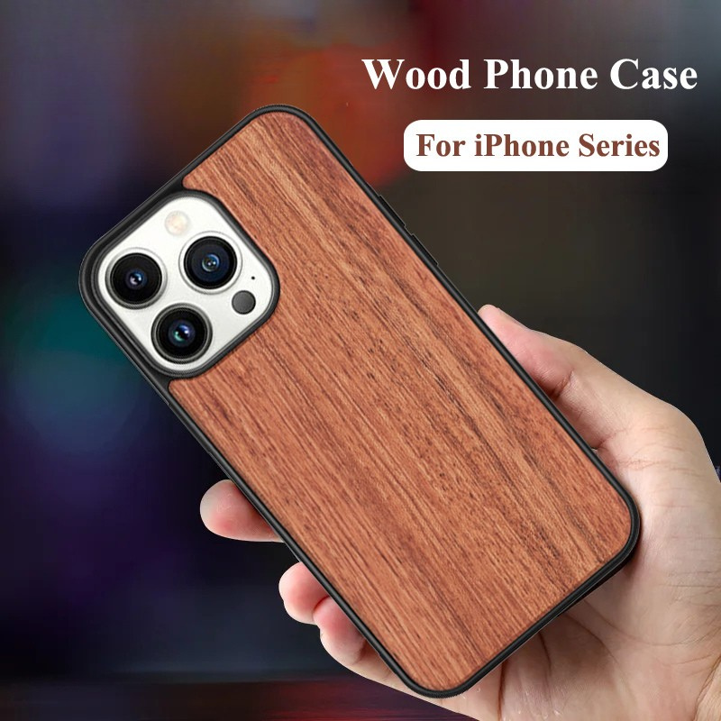 Premium Solid Wood Shockproof Hardcover Luxury iPhone Case | MagSafe Case with 360-Degree Protection & Camera Lens Cover for Apple iPhone 16/16e, 15, 14, 13, 12 Pro Max, Pro, Plus & Mini | Armor Case & Bumper Phone Case High-Quality Protective Cover