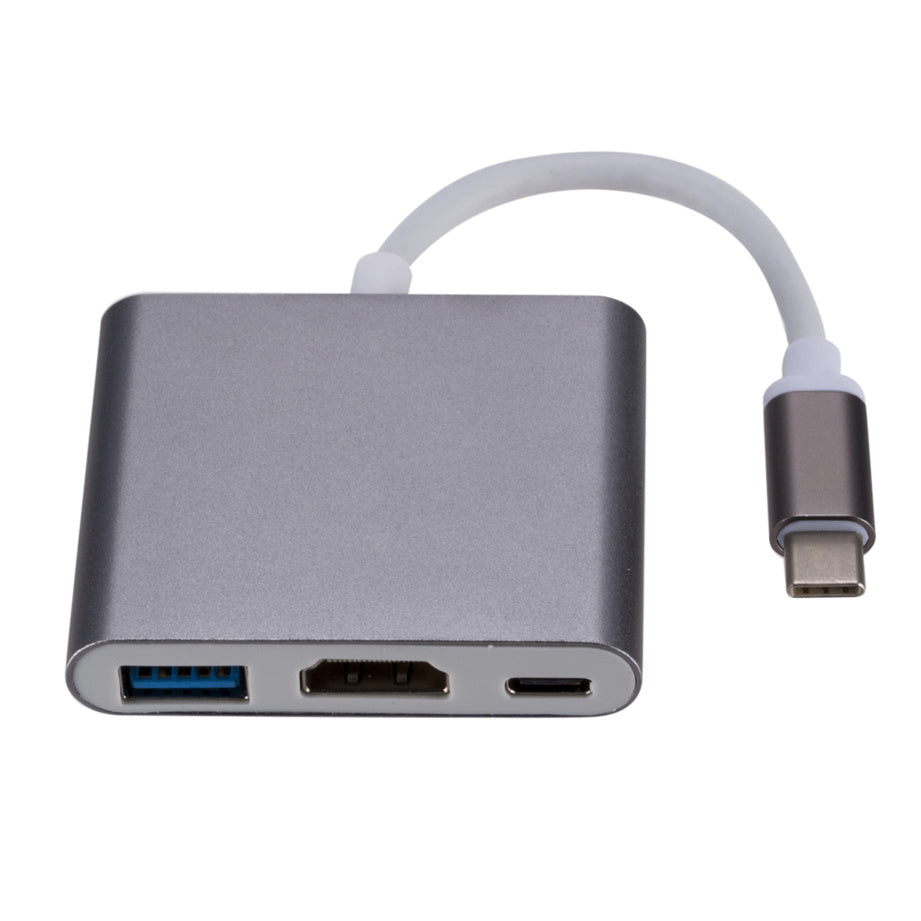 Hub USB-C 3-en-1 : répartiteur Type-C vers HDMI, station d'accueil USB 3.0 de haute qualité pour MacBook Air/Pro, Samsung - Hub USB-C vers HDMI