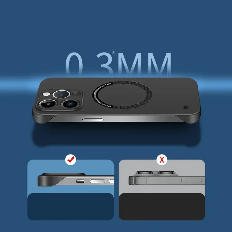 Étui MagSafe en cuir de haute qualité : étui magnétique pour iPhone | Coque antichoc avec housse de protection pour appareil photo - Coque blindée pour Apple iPhone 15/14/13 Pro Max Plus | Coque de téléphone de luxe