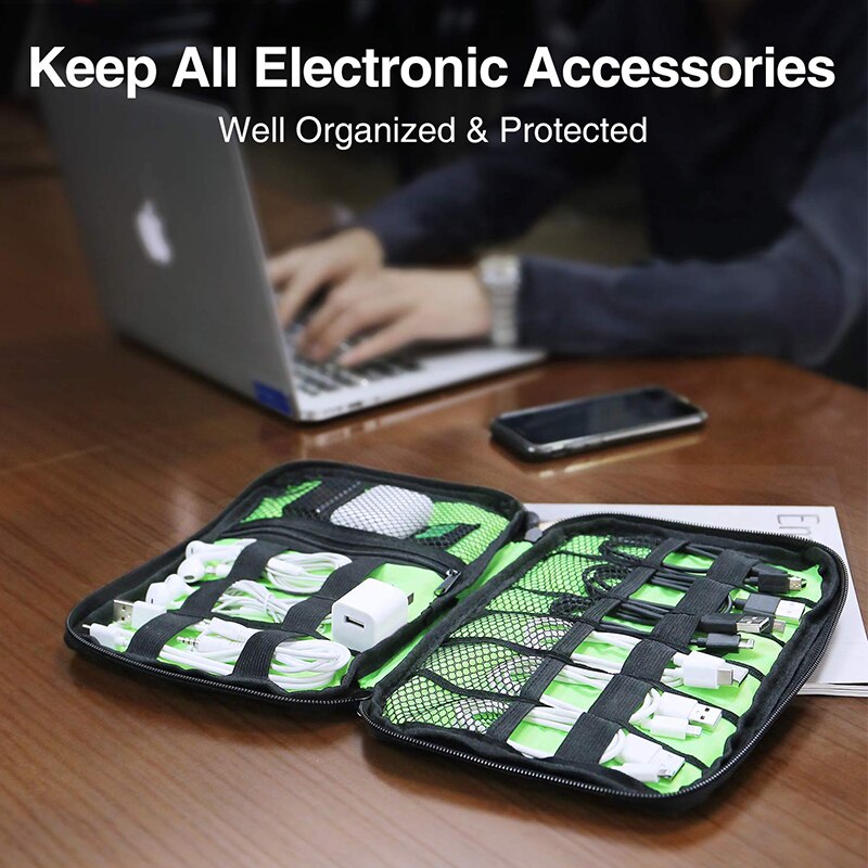 Premium Storage Bag for MacBook & Laptop Accessories – Fits 13", 14", 16" Devices – Travel Organizer Case for External Hard Drive, U-Disk, SSD, Charger, Headphones, Cables & More | Compact & Water-Resistant Design