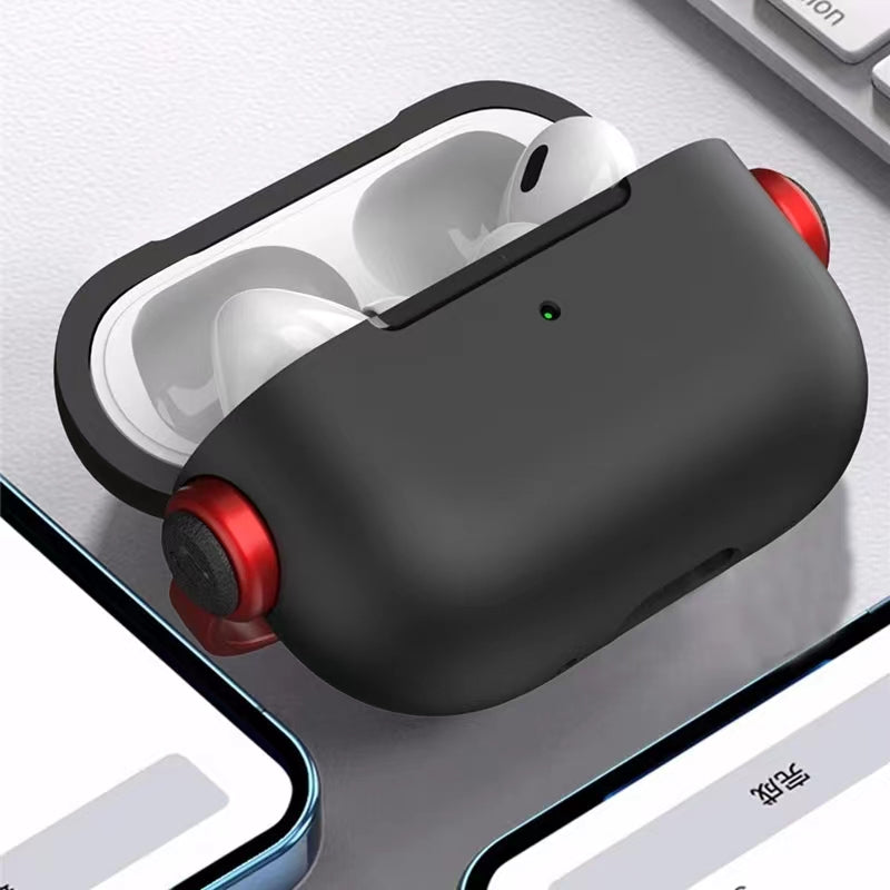 Étui haut de gamme pour AirPods Pro 2/3 avec couvercle de fermeture de lanière - support de casque créatif et couvercle pour Apple AirPods