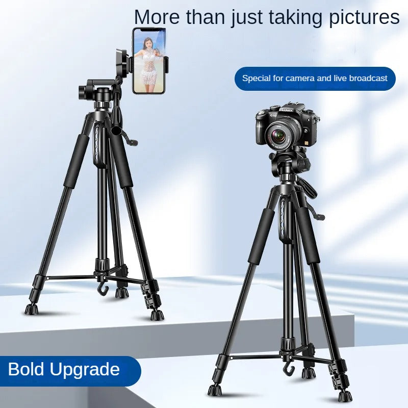 Professionelles Aluminium-Reisestativ, 140 cm für Videografie & Fotografie: Schnellplattenmontage, geeignet für Smartphones,