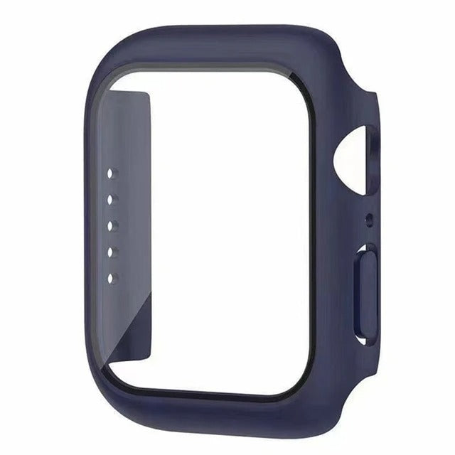 Hochwertige Glasabdeckung-Hülle & Case für Apple Watch Serie 9/8/7/6/SE/5: 44mm, 40mm, 41mm, 45mm, 42mm, 38mm | Cover