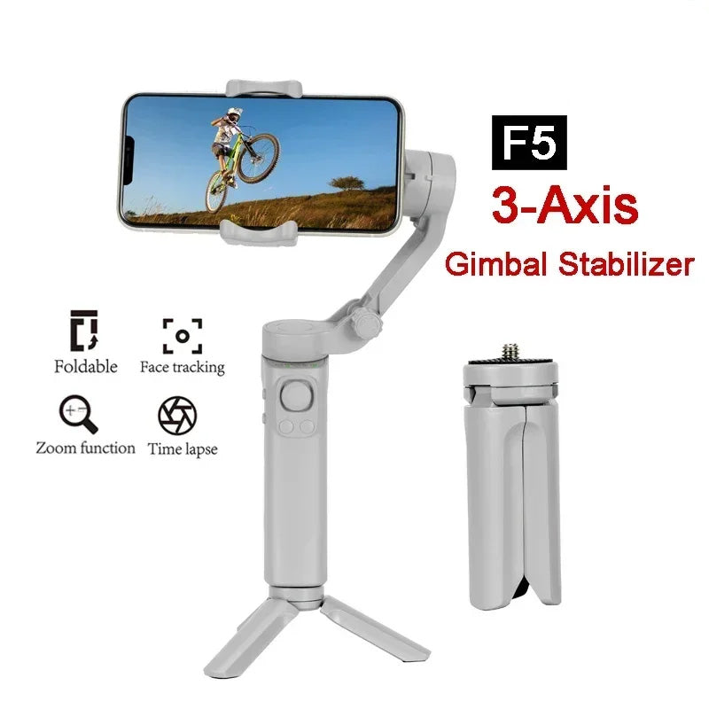 3-Achsen Faltbarer Handheld-Gimbal-Stabilisator Smartphones: Hochwertige Anti-Wackel Videoaufnahme | iPhone &
