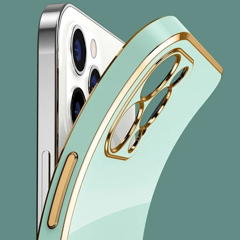 Hochwertiges einfarbiges Silikon Hülle, MagSafe, Abdeckung, | Apple iPhone 15/14/11/12/13 Pro Max/Mini Plus - Quadratische Beschichtung, Glänzend, Stoßfeste Schutzhülle - Phone Heaven Zone