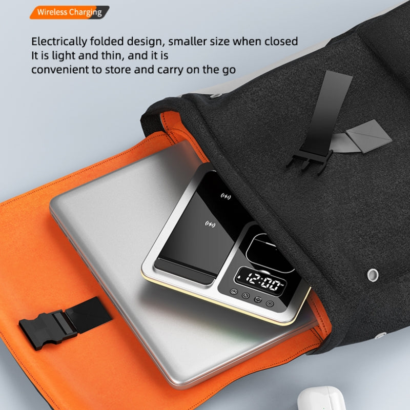 Station de charge rapide sans fil 5-en-1 30W Premium avec LED | Station de chargement rapide sans fil, chargeur avec support et réveil pour iPhone, Samsung, Android, Apple et Galaxy Watch, AirPods