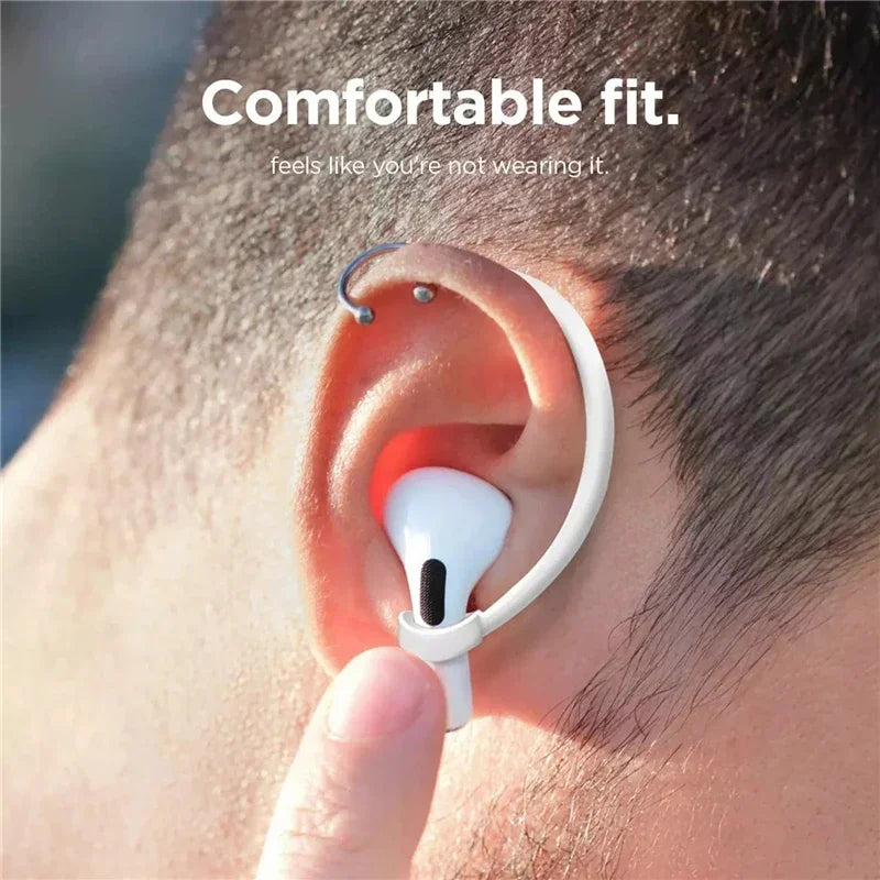 Crochets d'oreille en silicone anti-chute de qualité supérieure pour AirPods Pro et AirPods 3 : accessoires pour écouteurs Bluetooth de haute qualité pour le sport – Ajustement sécurisé et confort.