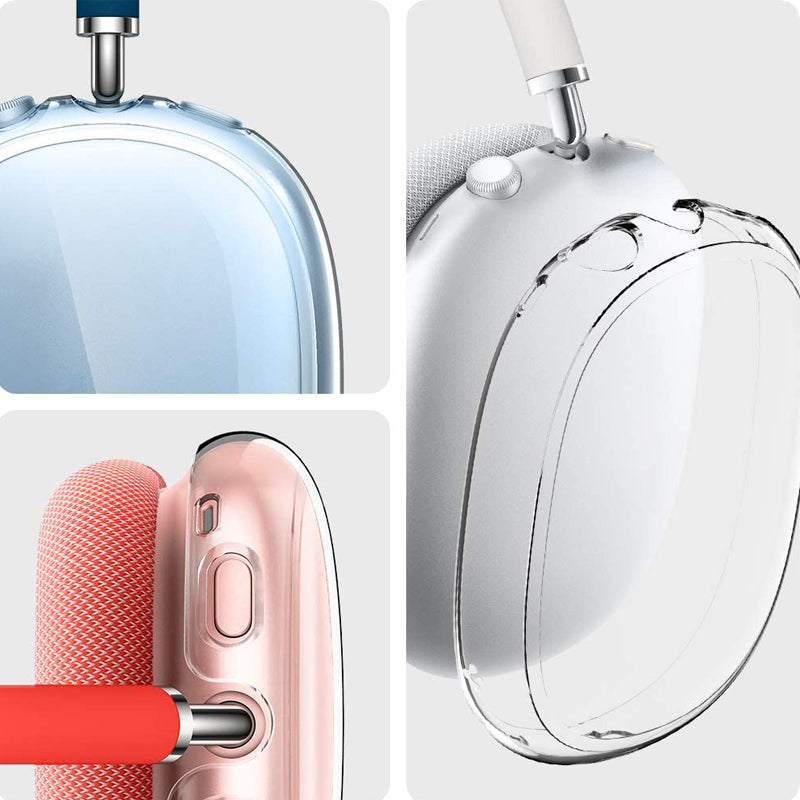Coque de protection en TPU premium pour Apple AirPods Max : coque transparente résistante aux chocs et aux rayures | Coque souple et transparente - protection haut de gamme pour les écouteurs sans fil