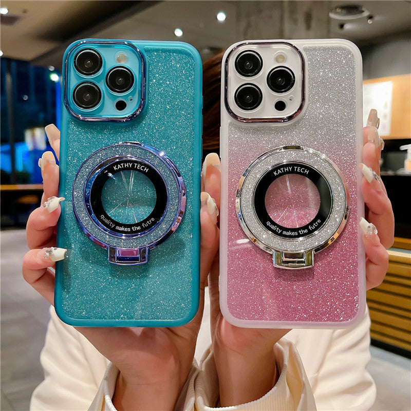 Étui Apple iPhone en métal magnétique | Protection supérieure antichoc de qualité supérieure – Luxe fin mat avec protection d'objectif en verre pour appareil photo, support et couvercle de support de main.